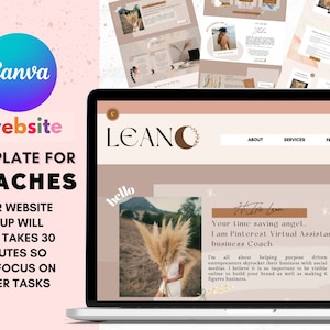 Website Theme Canva for Coaches,Online Course creators Beautiful Fully Customize Responsive website design