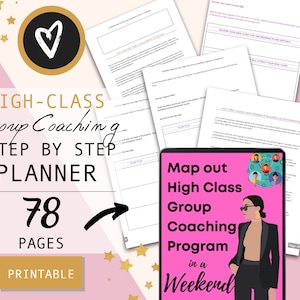 PLANNER | Map Out Your High-Class Group Coaching Program in a Weekend! for coaches,course creator,