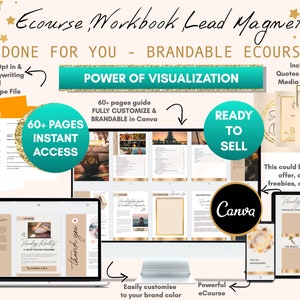 Done For You | Visualization Coach Brandable Course |Editable Canva | Life coaching tools | Lead magnet Workbook | Coach Workbook Template