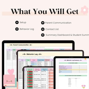 Student Behavior Tracker for Teacher, Behavior Chart Spreadsheet Google Sheets, Classroom Management Behavior Log,Teacher Documentation Tool image 2