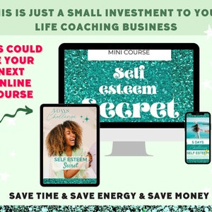 Done for You | Self Esteem Workbook Life Coaching Tools| Brandable ...