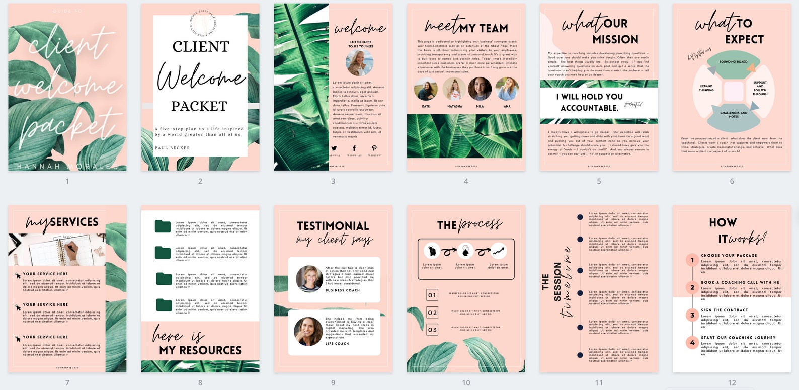 Client’s Welcome Packet Template for Coaches, 23 Pages Canva Templates ...