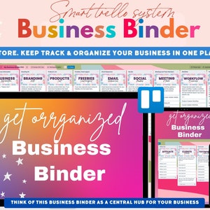 Trello Business Binder for small business owner,coaches, course creators, service providers | Trello Template
