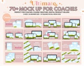 Mock up Canva template for Coaches, course creator mockups,digital product mockup, canva template mockup, tech mockup, online course mockup