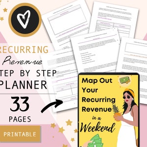 PLANNER| Map Out Your Recurring Revenue Plan in a Weekend for coaches,course creator,online course instructor | best planner ever