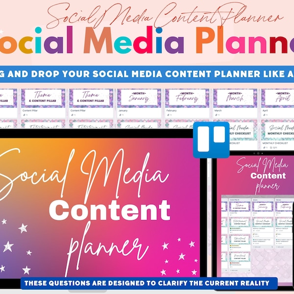 Trello Social Media Template Etsy Trello Social Media Template Etsy