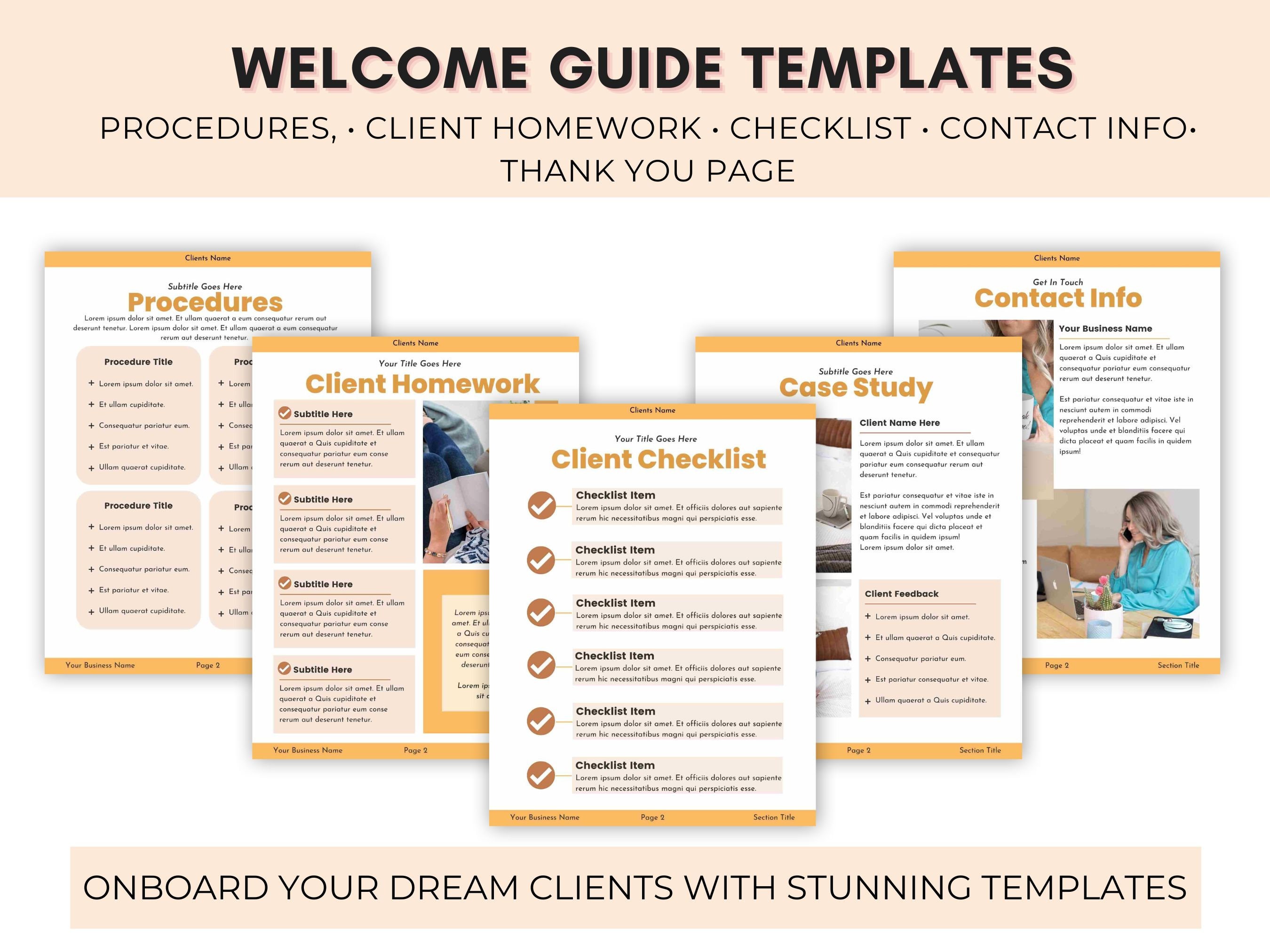 Client Welcome Packet Template |client Onboarding Canva Template ...