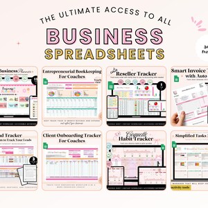 Entire Shop Access Spreadsheet Planner Bundle | Productivity Google Sheets Mega Bundle | Business, Life, Teacher Finance Planner Tracker image 4
