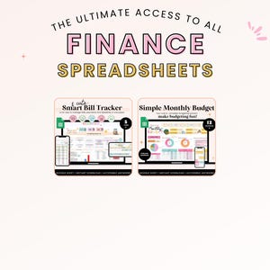 Entire Shop Access Spreadsheet Planner Bundle | Productivity Google Sheets Mega Bundle | Business, Life, Teacher Finance Planner Tracker image 5
