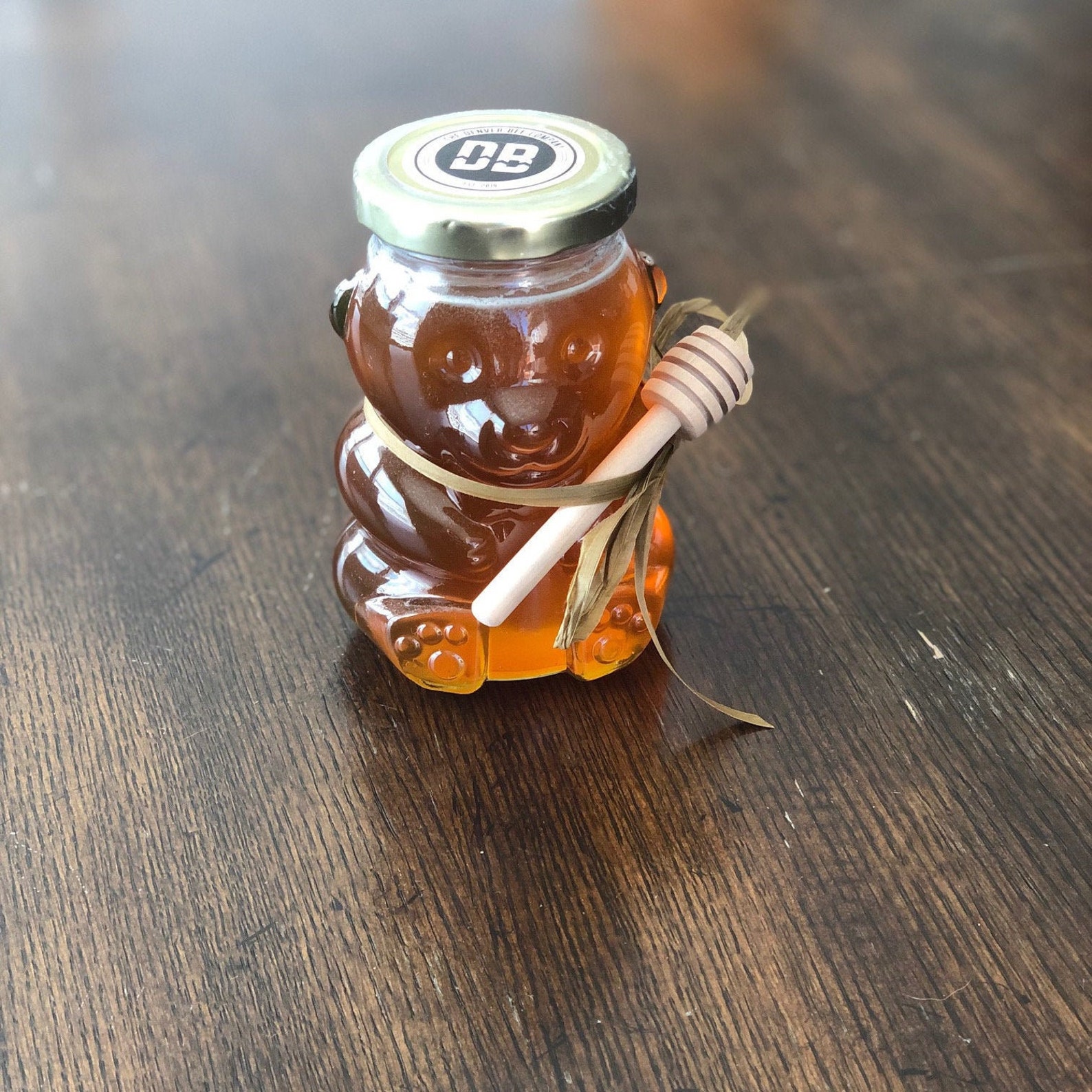 12 oz Colorado Local Raw Honey Bear Glass Jar Etsy