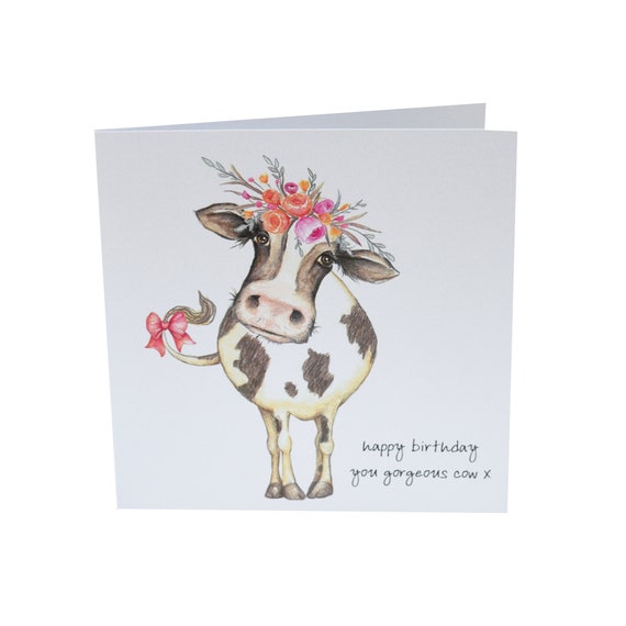 Joyeux Anniversaire Vous Vache Magnifique Carte Etsy Joyeux Anniversaire Vous Vache Magnifique Carte Etsy