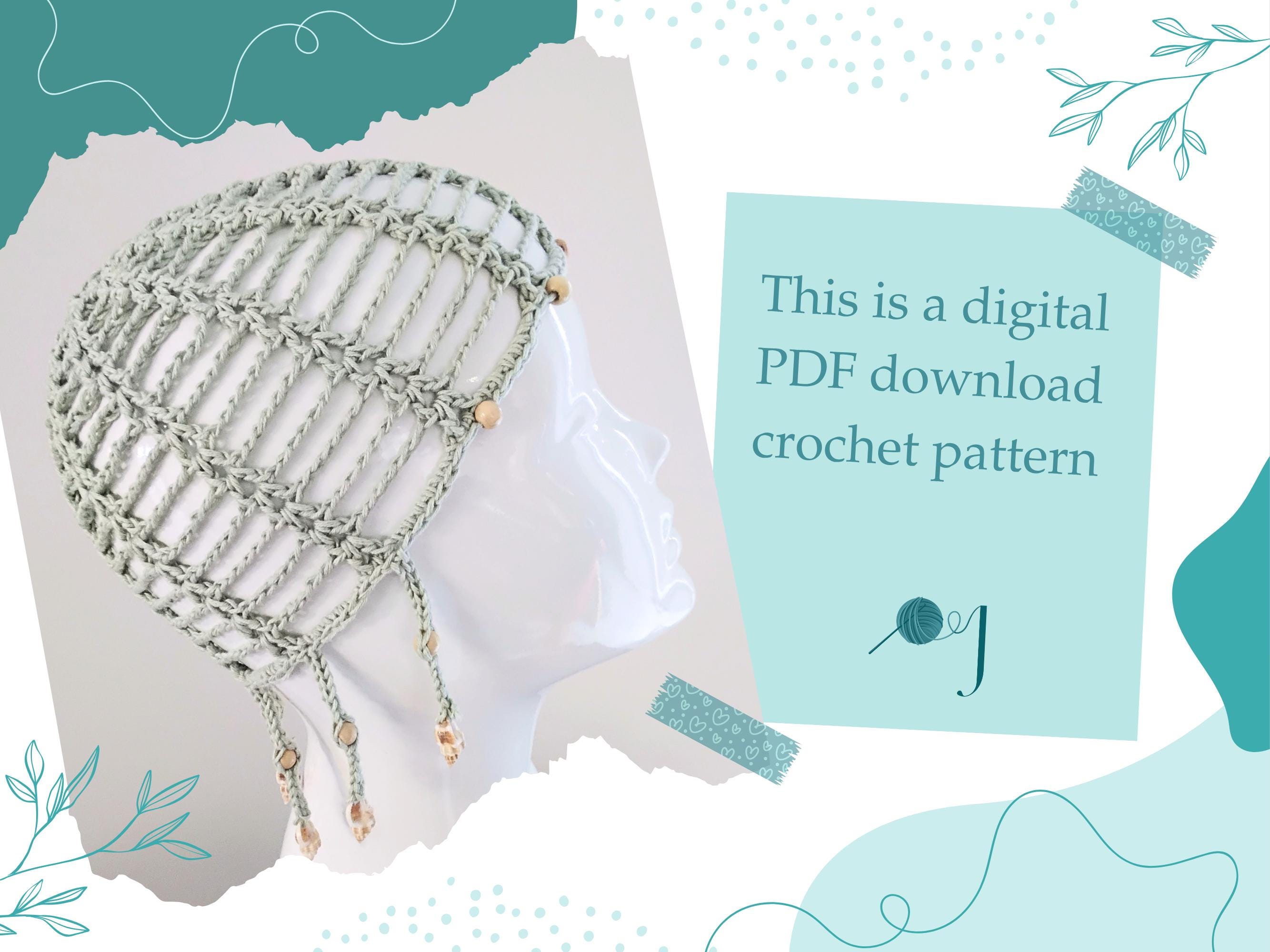 Crochet Mesh Net Braided Skull Cap Pattern (PDF Download) - Etsy