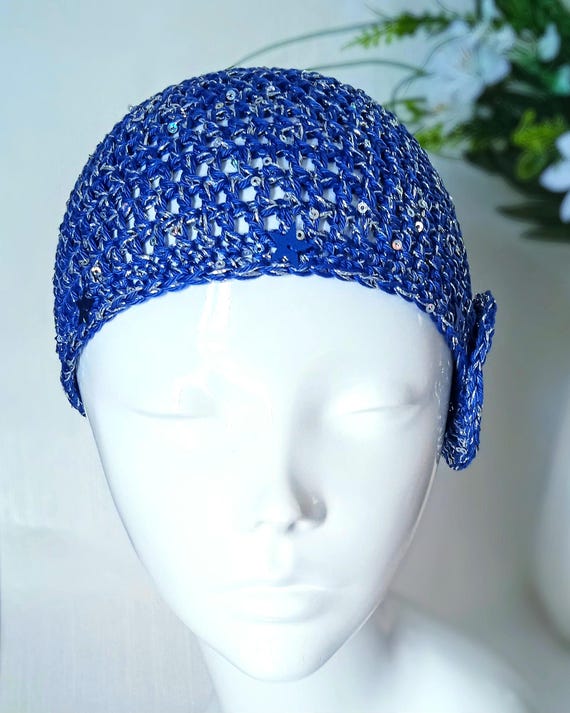 Sculptural Blue Hat with Intricate Loops SD17( Royal Blue+ More Colors Options)kentucky Derby Hat  main image 4