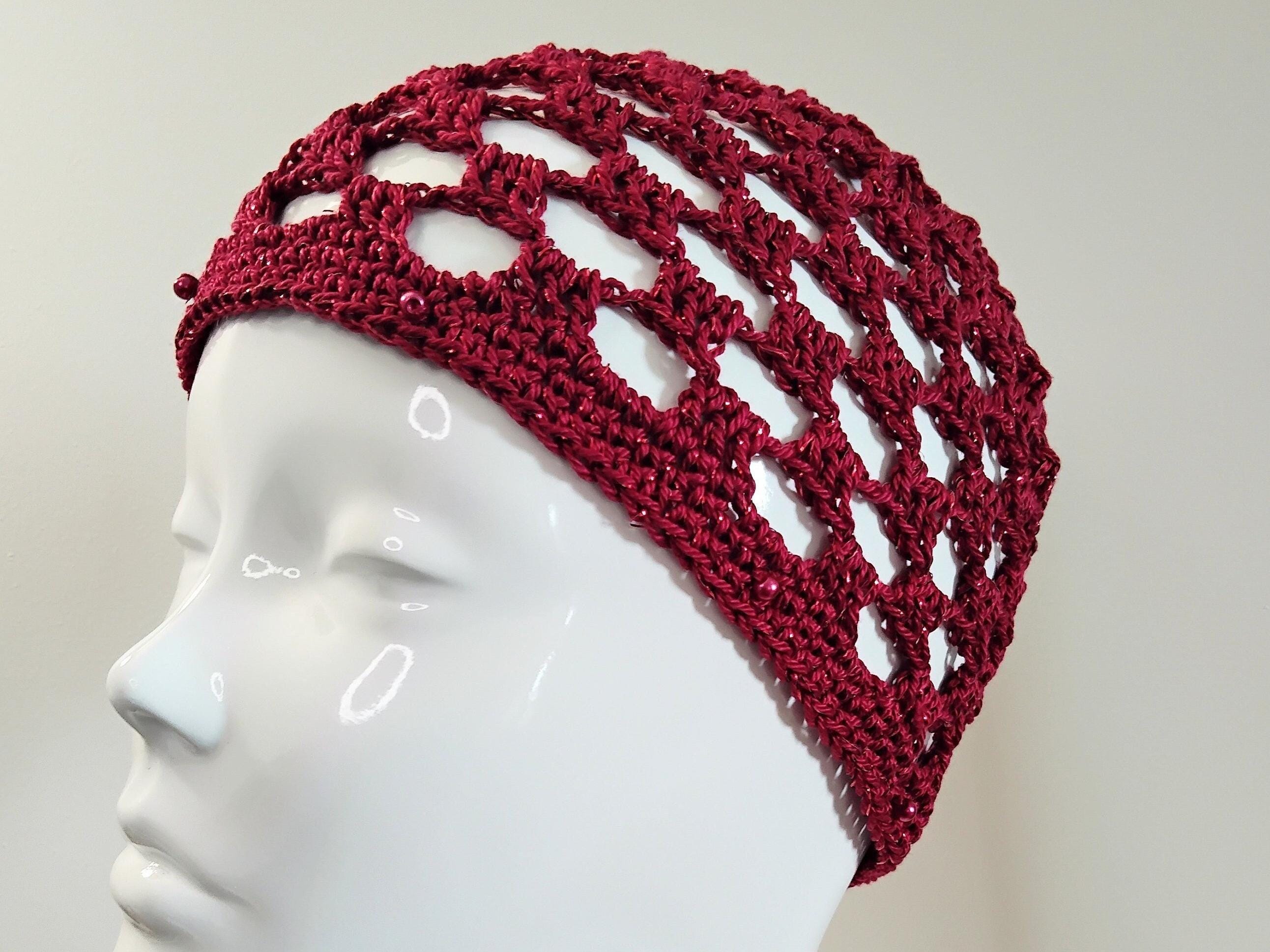 MEMORIAL DAY Heart Cotton Crochet Skullcap In Ecru/ Red Women main image 3