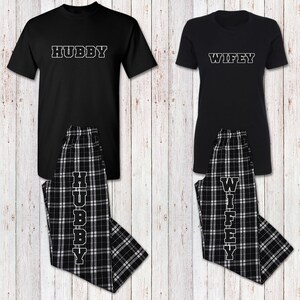 Hubby and wifey pyjamas on sale