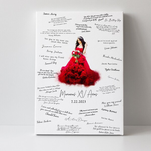 Quinceanera Guest Book Alternative Etsy