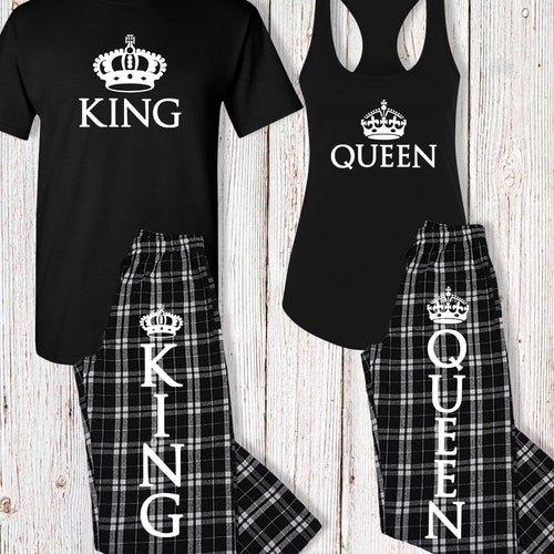 His Beauty Her Beast Matching Couples Pajama Sets Custom His Etsy