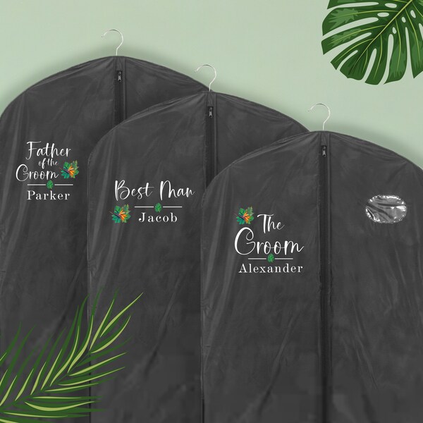 Personalized Garment Bag for Groom, Groomsmen Gifts Personalized, Custom Garment Bag for Grooms Suit for Destination Wedding, Groom Suit Bag