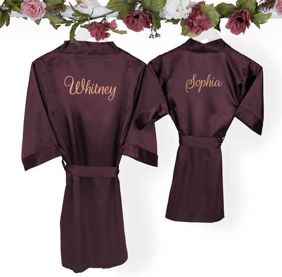 Monogrammed clearance silk robe