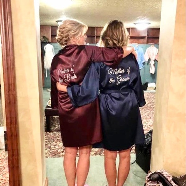 Mother of the Bride Gift Embroidered Mother of the Bride Robe Mother of Groom Robe Matron of Honor Robe Maid of Honor Robe CLEARANCE SALE