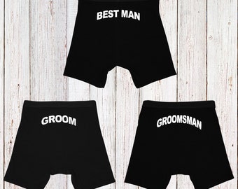 Groomsmen Gift, Groom Boxers, Groom Underwear, Groom Gift from Bride Best Man Boxers, Groomsman Boxers, Boxers for Hubby, Gift for Groom,