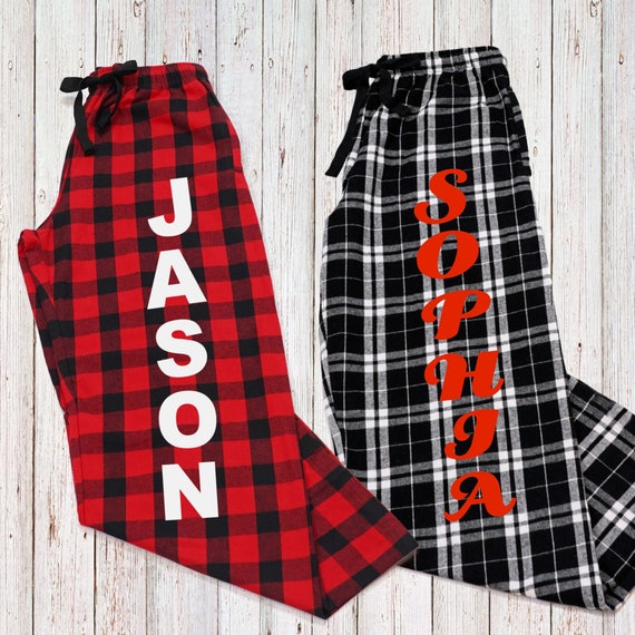 Personalized Flannel Pajama Pants, Custom Printed Flannel Pajamas, Custom  Unisex Plaid Pjs, Matching Couples Pjs, Family Christmas Pajamas -   Canada