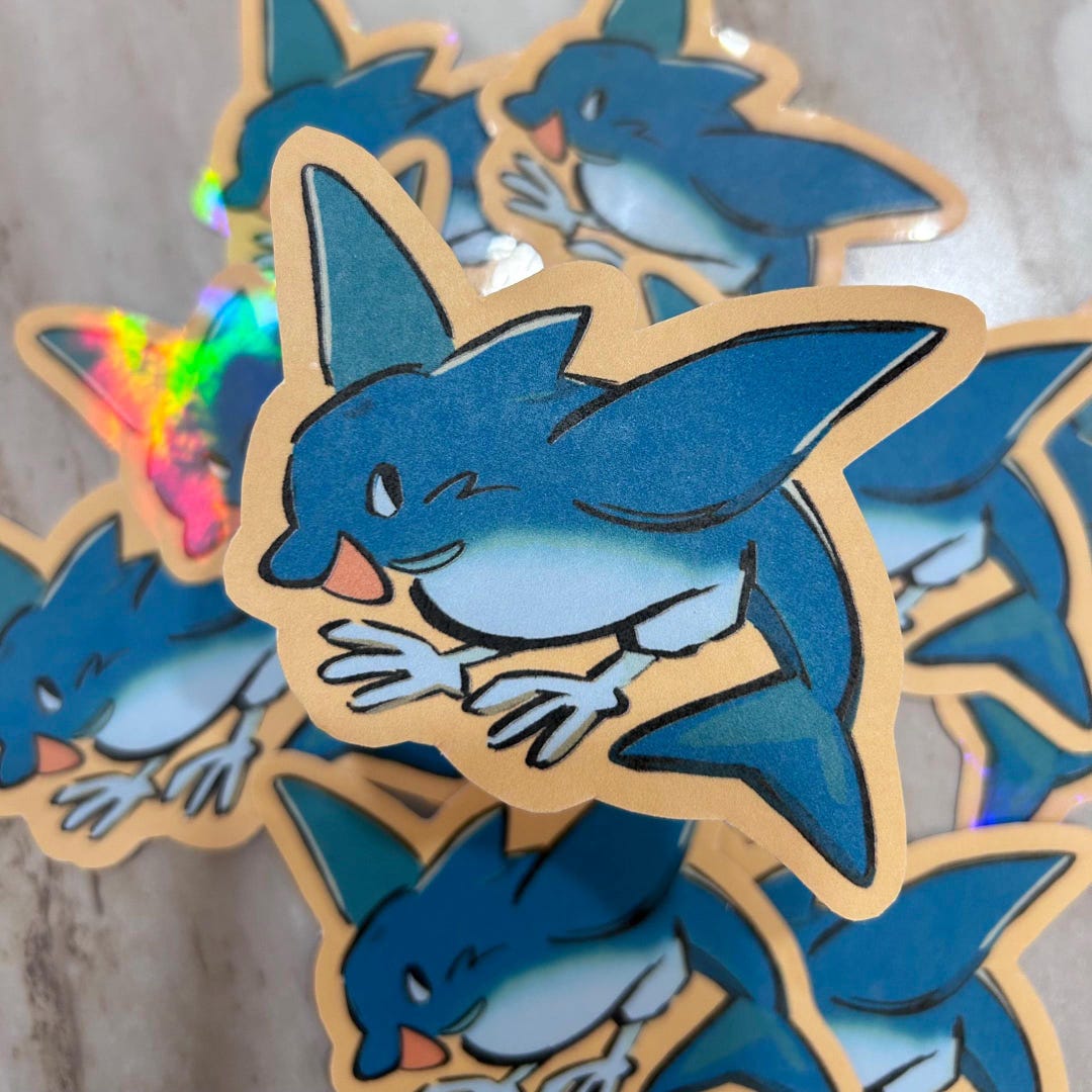 Fin Fin Sticker - Etsy
