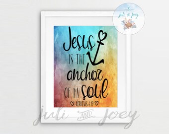 Jesus is the Anchor of My Soul - Hebrews 6:19 - Etsy
