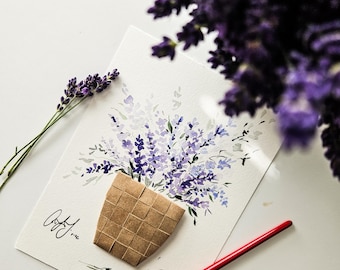 Aquarelworkshop: lavendel en papierweven 7 augustus in de Bella Moxie Boutique om 18.00 uur