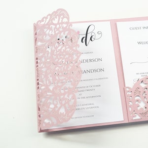Partecipazioni Matrimonio Taglio Laser Inviti Matrimonio DIY Rosa Carta Con Busta