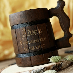Personalized beer mug an idea for a gift gift for him best friend the best father