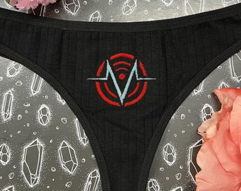 Vox Tech Logo Embroidered Thong Underwear Panty