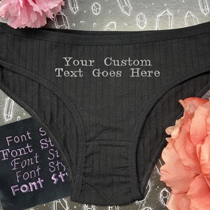 Custom Embroidered Bikini Underwear Panty