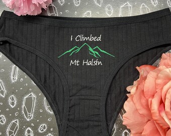 Climbed Mt Halsin Embroidered Bikini Underwear Panty