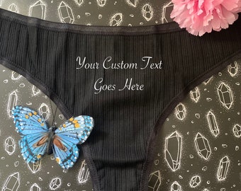 Custom Embroidered Thong Underwear Panty