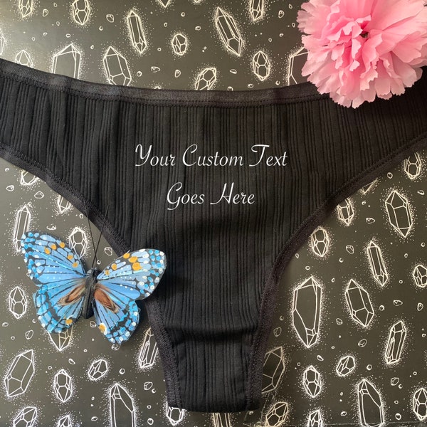 Custom Embroidered Thong Underwear Panty