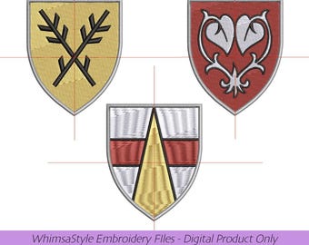 Coat of Arms | Leipa Talmberg Dvorce Bundle | Kingdom Come Deliverance | KCD2 | Machine Embroidery Design File |4x4 | PES JEF DST VP3