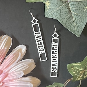 3D Printed Jaheira Approves Earrings