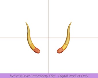 Troll Horns | Gamzee | Homestuck | Machine Embroidery Design File | 4x4 | PES JEF DST VP3