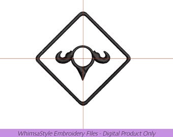 Shadowheart Symbol | Baldur's Gate | BG3 | Machine Embroidery Design File |4x4 | Dungeons and Dragons | PES JEF DST VP3