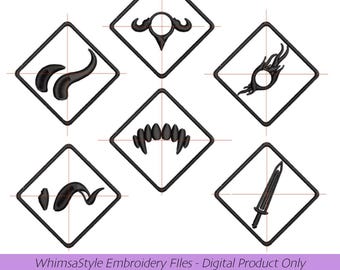 Companion Symbols Bundle | Baldur's Gate | BG3 | Machine Embroidery Design File | 4x4 | Dungeons and Dragons | PES JEF DST VP3