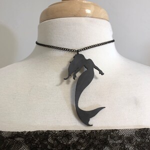 3D Printed Mermaid Silhouette Necklace