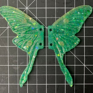 Custom Color Resin Lunar Moth Shoe Wings