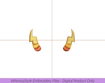 Troll Horns | Eridan | Homestuck | Machine Embroidery Design File | 4x4 | PES JEF DST VP3