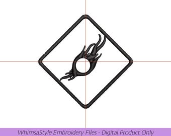 Gale Symbol | Baldur's Gate | BG3 | Machine Embroidery Design File |4x4 | Dungeons and Dragons | PES JEF DST VP3