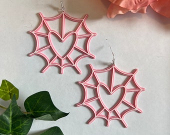 3D Printed Angeldust Spider Web Earrings