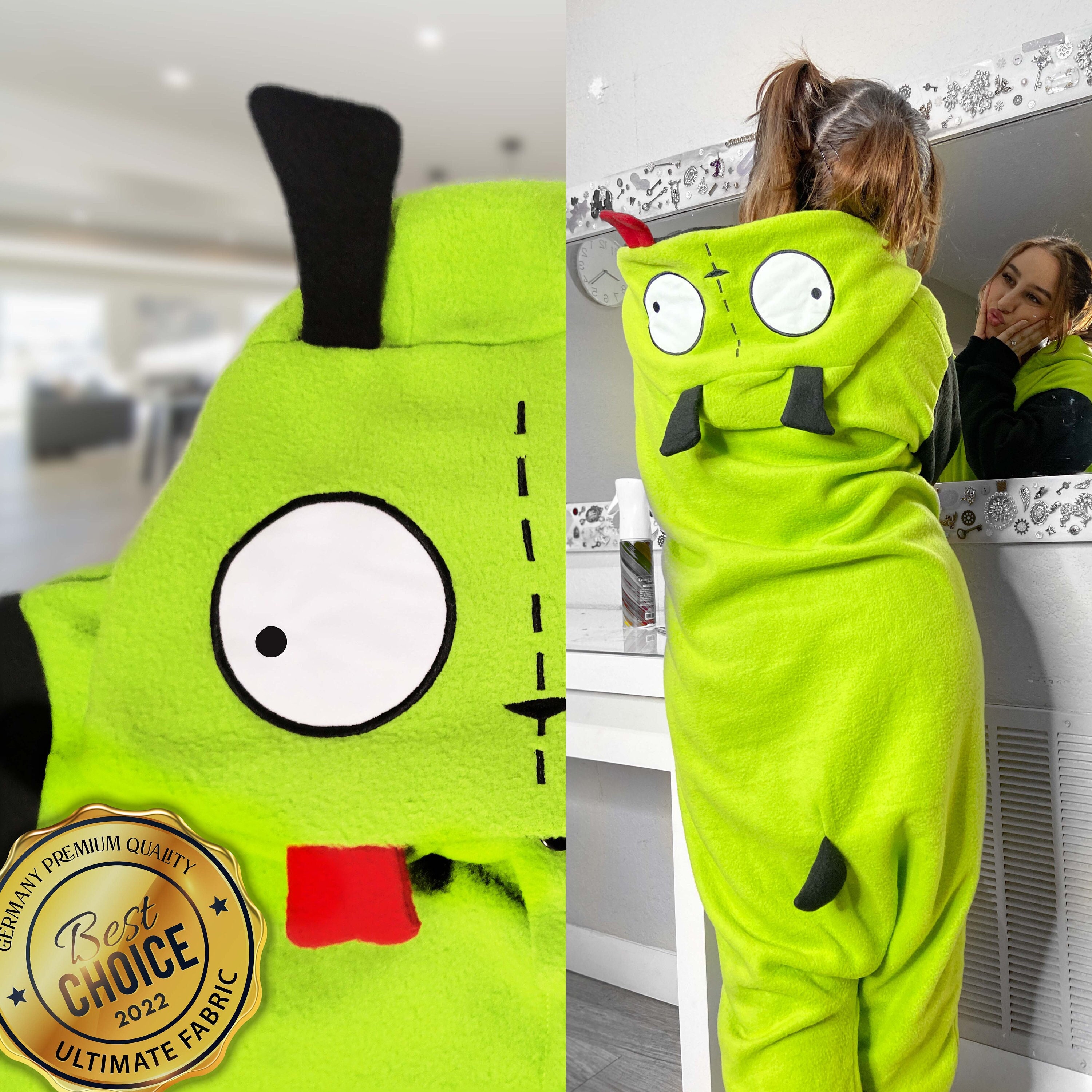 GIR Invader Zim Pajama Kigurumi for Adult Costume and - Etsy