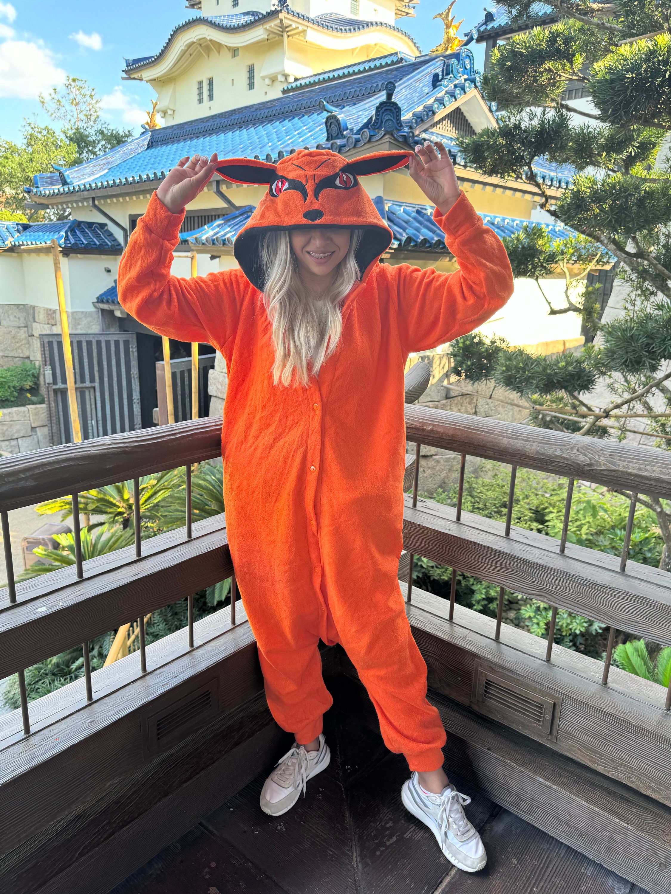 Cozy Nine-tailed Fox Kigurumi Pajamas – Ultra-soft Fleece Onesie