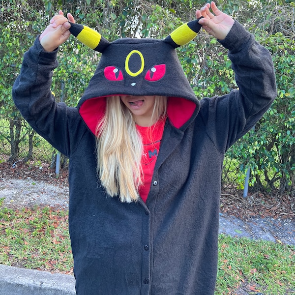 Dark Fox Kigurumi: Ultra-Soft Fleece Cosplay Onesie