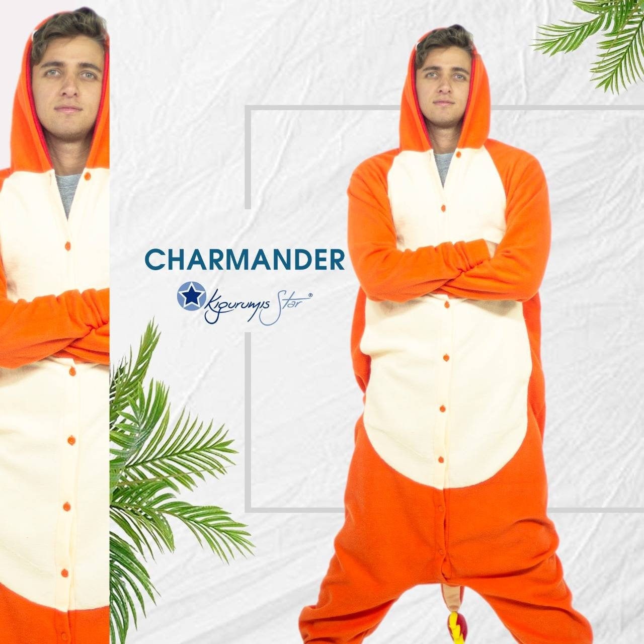 Disfraz Charmander Pokémon Kigurumi adulto - Pijamas onesie en 24h